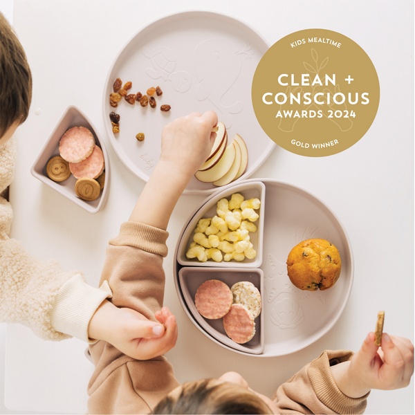 Clean + Conscious Awards Winners 2024. Best Kids Mealtime. Celebrating products in Australia & NZ which are Non-Toxic, Ethical, Sustainable and Socially Responsible.