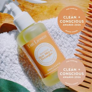 Clean + Conscious Awards Winners 2024. Best Kids Haircare. Celebrating products in Australia & NZ which are Non-Toxic, Ethical, Sustainable and Socially Responsible.