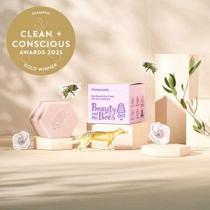 Bee Smooth for Dry, Frizzy Hair and Scalp – pH Balanced Solid Shampoo Bar by Beauty and the Bees - Best Natural Shampoo - Product Reviews - Clean + Conscious Awards