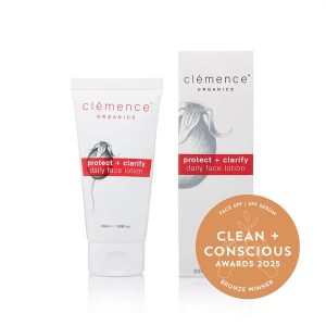 Protect + Clarify Daily Face Lotion by Clemence Organics - Best Face SPF / SPF Serum - Product Reviews - Clean + Conscious Awards