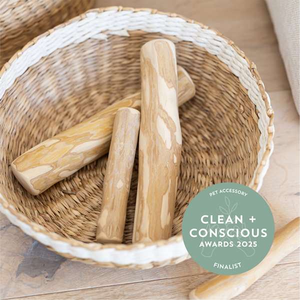 Wood Chew Toy by Conscious Pet Co. - Best Pet Accessory - Product Reviews - Clean + Conscious Awards