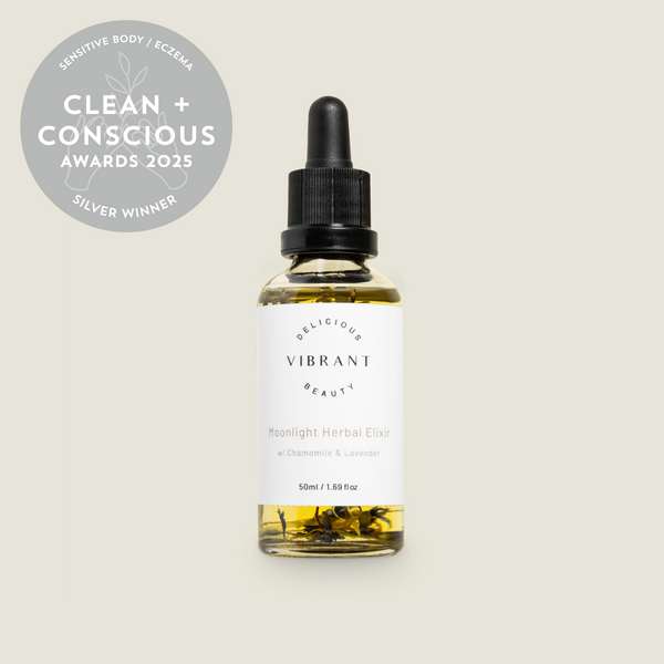 Moonlight Herbal Elixir by Delicious Vibrant Beauty - Best Sensitive Body / Eczema - Product Reviews - Clean + Conscious Awards