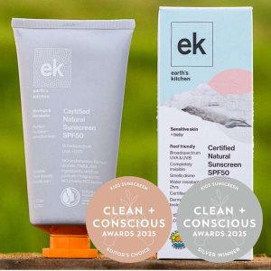 Moringa & Harakeke Sensitive / Baby / Kids Sunscreen SPF50 by EK Sunscreens - Best Natural Kids Sunscreen - Product Reviews - Clean + Conscious Awards