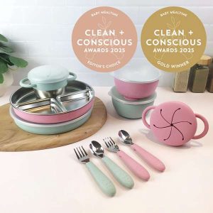 Stainless Steel Mealtime Bundle by Elk and Friends - Best Baby Mealtime - Product Reviews - Clean + Conscious Awards