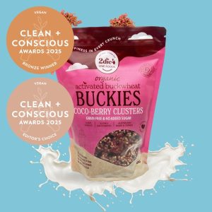 2Die4 Live Foods - Organic Activated Buckwheat ‘Buckies’ Coco-Berry Clusters by Honest to Goodness - Best Vegan - Product Reviews - Clean + Conscious Awards