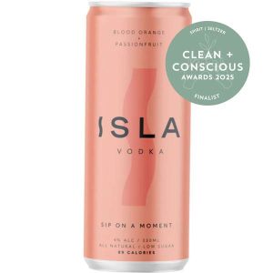 Blood Orange & Passionfruit by ISLA Vodka - Best Spirit / Seltzer - Product Reviews - Clean + Conscious Awards