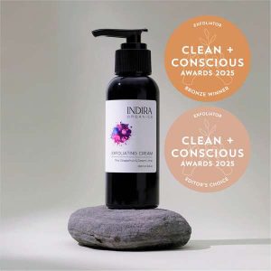 Exfoliating Cream by Indira Organics - Best Face Exfoliator - Product Reviews - Clean + Conscious Awards