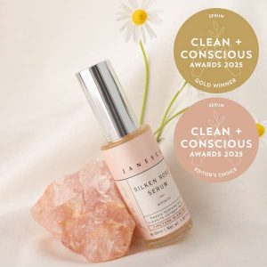Silken Rose Serum by Janesce – Clean + Conscious Awards 2025 winner badges