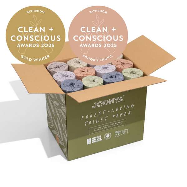 Super-Plush, Forest-Loving, FSC Certified Bamboo Toilet Paper by Joonya - Best Natural Bathroom - Product Reviews - Clean + Conscious Awards
