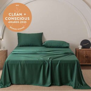 100% Organic Bamboo Sheet Set by Linenly - Best Ethical Bedding - Product Reviews - Clean + Conscious Awards