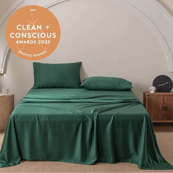 100% Organic Bamboo Sheet Set by Linenly - Best Ethical Bedding - Product Reviews - Clean + Conscious Awards