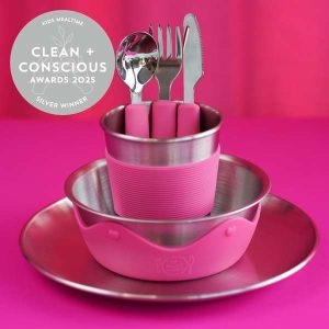 Kids Stainless Steel Mealtime Essentials Set by Mindful Mealtime - Best Kids Mealtime - Product Reviews - Clean + Conscious Awards