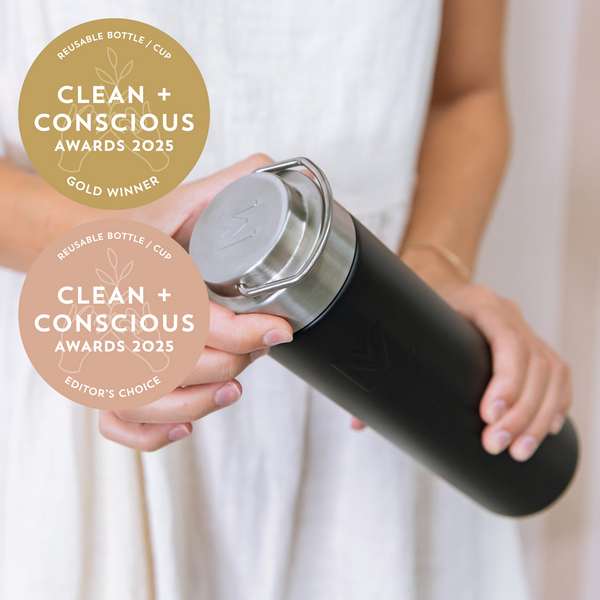 Drink Bottle Stainless Steel by MontiiCo - Best Reusable Bottle / Cup - Product Reviews - Clean + Conscious Awards