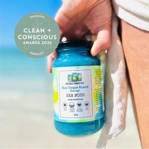 Blue Tongue Wizard - Sea Moss Gel by Natures Farmer Sea - Best Superfood - Product Reviews - Clean + Conscious Awards