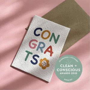 Plantable Card - Congrats by Paper & Bloom - Best Celebrations + Stationery - Product Reviews - Clean + Conscious Awards