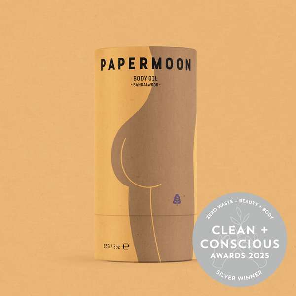 Sandalwood Body Oil by Papermoon - Best Zero Waste – Body + Beauty - Product Reviews - Clean + Conscious Awardsvv