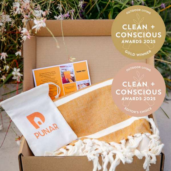 Artisan Handcrafted Sustainable Luxury Throw by Punar - Best Outdoor Living - Product Reviews - Clean + Conscious Awards