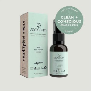 HY C Recovery Serum by Sanctum Organics - Best Micro Batch Skincare - Product Reviews - Clean + Conscious Awards
