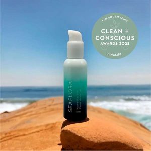 Natural Sun Shield Facial Moisturizer by Seaflora - Best Face SPF / SPF Serum - Product Reviews - Clean + Conscious Awards