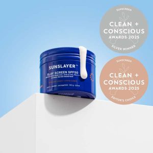Slay Screen SPF50 Mineral Sunscreen by SUNSLAYER - Best Natural Sunscreen - Product Reviews - Clean + Conscious Awards