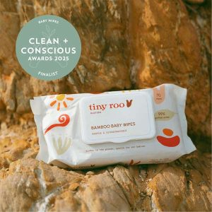Eco-Friendly, ‘Unbleached’ Purified Water Baby Wipes by Tiny Roo Australia - Best Baby Wipes - Product Reviews - Clean + Conscious Awards