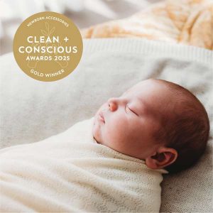 Organic Cotton Swaddle Blanket Pointelle by UME Australia - Best Newborn Accessories - Product Reviews - Clean + Conscious Awards