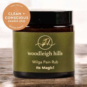 Wilga Pain Rub by Woodleigh Hills - Best Family First Aid - Product Reviews - Clean + Conscious Awards
