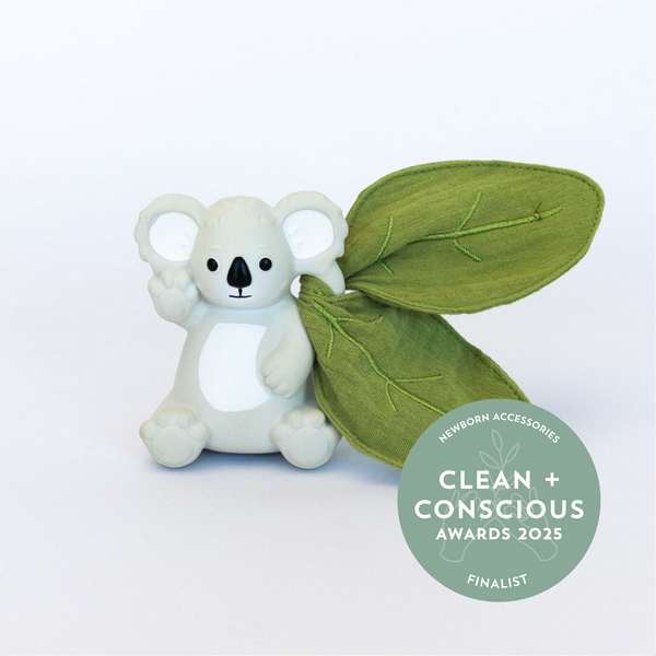 Banks Rattle & Scrunch Natural Rubber Teether by Winnie Parkes - Best Newborn Accessories - Product Reviews - Clean + Conscious Awards