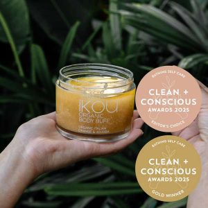 Organic Body Buff by iKOU - Best Bathing Self Care - Product Reviews - Clean + Conscious Awards