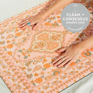 6mm XL Eco Salty Peach Yoga Mat + Strap by Yogi Peace Club - Best Yoga Mat - Product Reviews - Clean + Conscious Awards