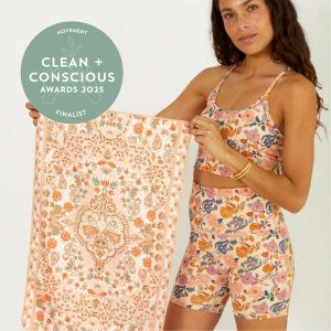 Mini Yoga Towel - Salty Peach by Yogi Peace Club - Best Pilates / Movement - Product Reviews - Clean + Conscious Awards