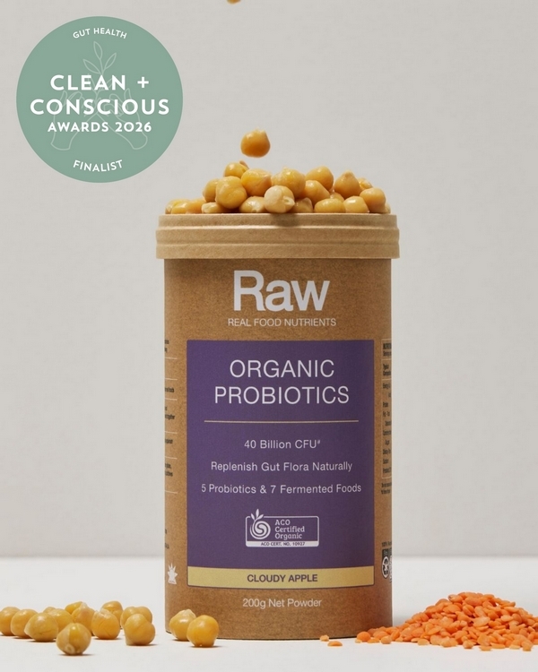 Raw Real Food Nutrients Organic Probiotic by Amazonia – Finalist, Best Gut Health Product, Clean + Conscious Awards 2026