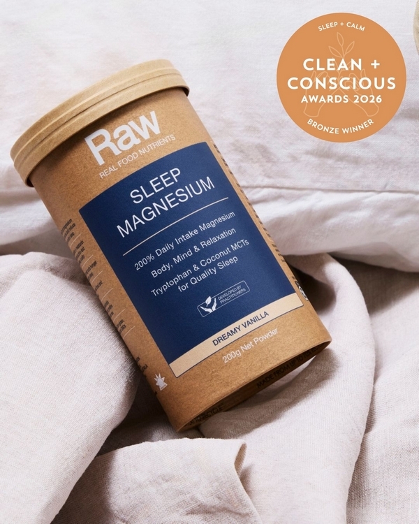 Raw Real Food Nutrients Sleep Magnesium by Amazonia – Bronze, Best Sleep + Calm, Clean + Conscious Awards 2026