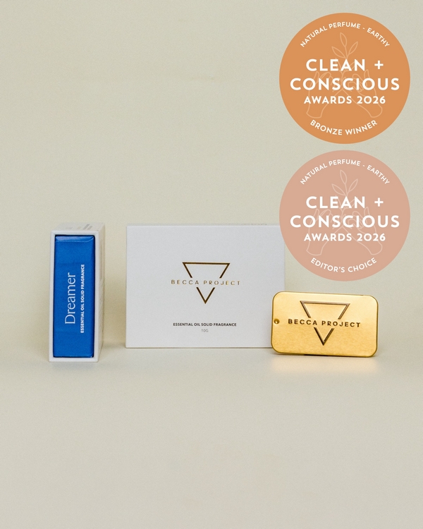 Dreamer Essential Oil Solid Perfume Balm by Becca Project – Bronze + Editor's Choice, Best Natural Perfume – Earthy, Clean + Conscious Awards 2026