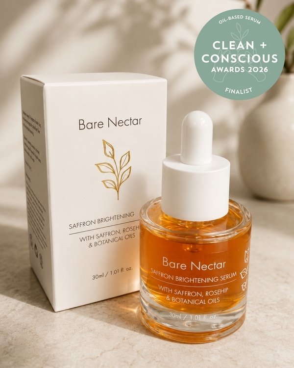 Saffron Brightening Serum by Bare Nectar – Finalist, Best Oil Based Serum, Clean + Conscious Awards 2026
