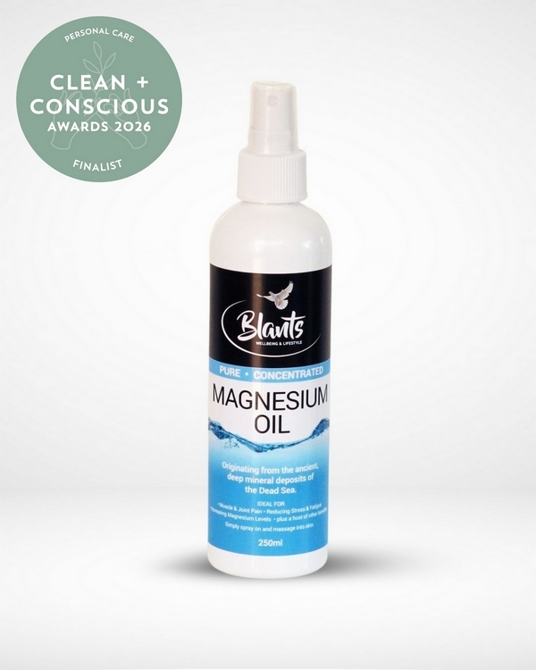 Magnesium Oil Spray by Blants Wellbeing – Finalist, Best Personal Care, Clean + Conscious Awards 2026