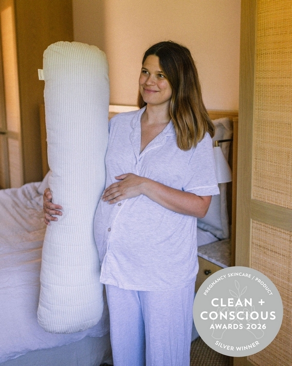 Pregnancy Pillow by Bubnest Organics – Silver, Best Pregnancy Skincare / Product, Clean + Conscious Awards 2026