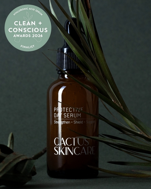 Protective Day Serum by CACTUS SKINCARE – Finalist, Best Hyaluronic Acid Serum, Clean + Conscious Awards 2026