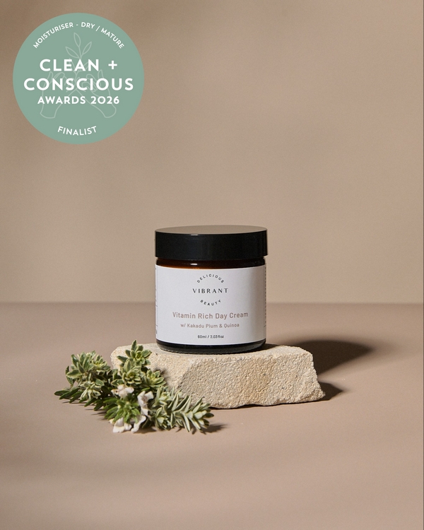 Vitamin Rich Day Cream by Delicious Vibrant Beauty – Finalist, Best Face Moisturiser for Dry / Mature Skin, Clean + Conscious Awards 2026