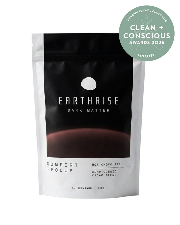 Adaptogenic Hot Chocolate: Dark Matter by Earthrise – Finalist, Best Drinking Cacao / Chocolate, Clean + Conscious Awards 2026