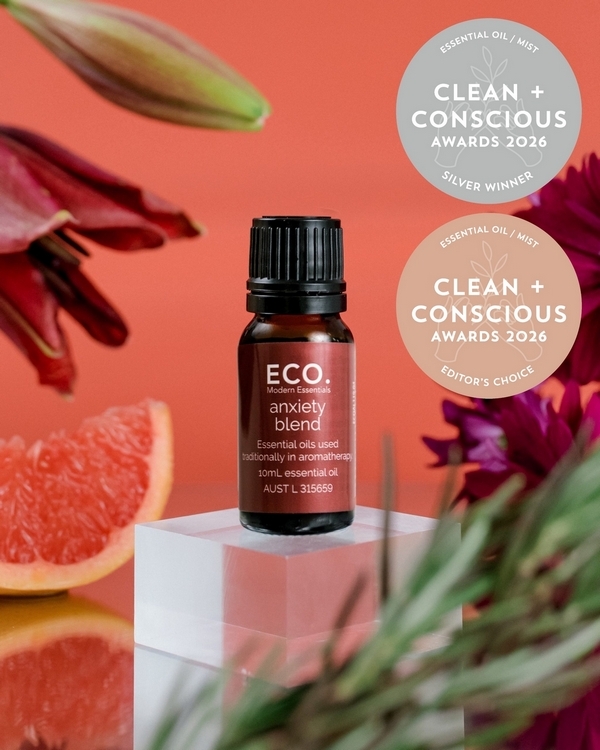 Anxiety Essential Oil Blend by ECO. Modern Essentials – Silver + Editor's Choice, Best Essential Oil / Mist, Clean + Conscious Awards 2026