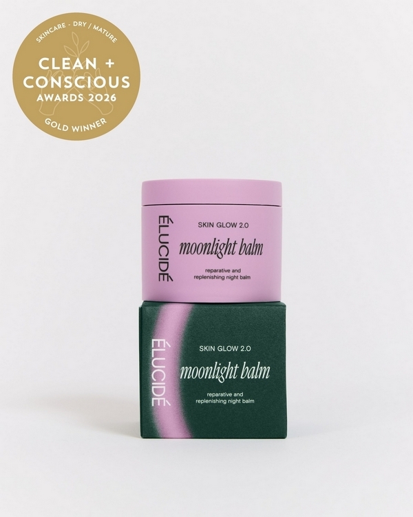 Moonlight Balm by ELUCIDE – Gold, Best Skincare for Dry / Mature Skin, Clean + Conscious Awards 2026