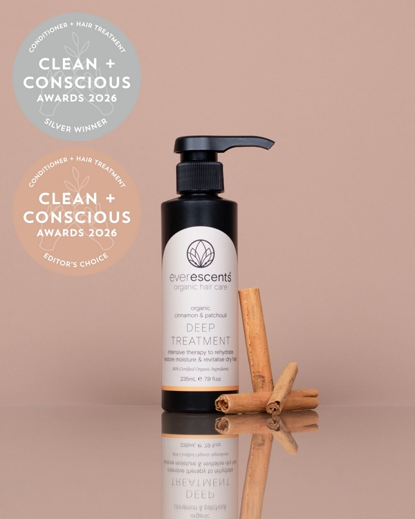 Organic Cinnamon & Patchouli Deep Treatment by EverEscents – Silver + Editor's Choice, Best Natural Conditioner + Hair Treatment, Clean + Conscious Awards 2026