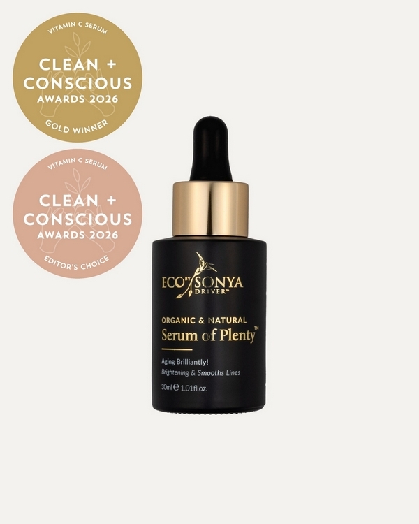 Serum of Plenty by Eco by Sonya – Gold + Editor's Choice, Best Vitamin C Serum, Clean + Conscious Awards 2026