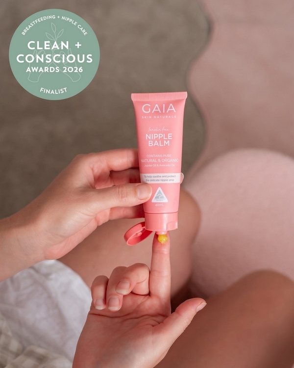 Nipple Balm by GAIA Skin Naturals – Finalist, Best Breastfeeding + Nipple Care, Clean + Conscious Awards 2026