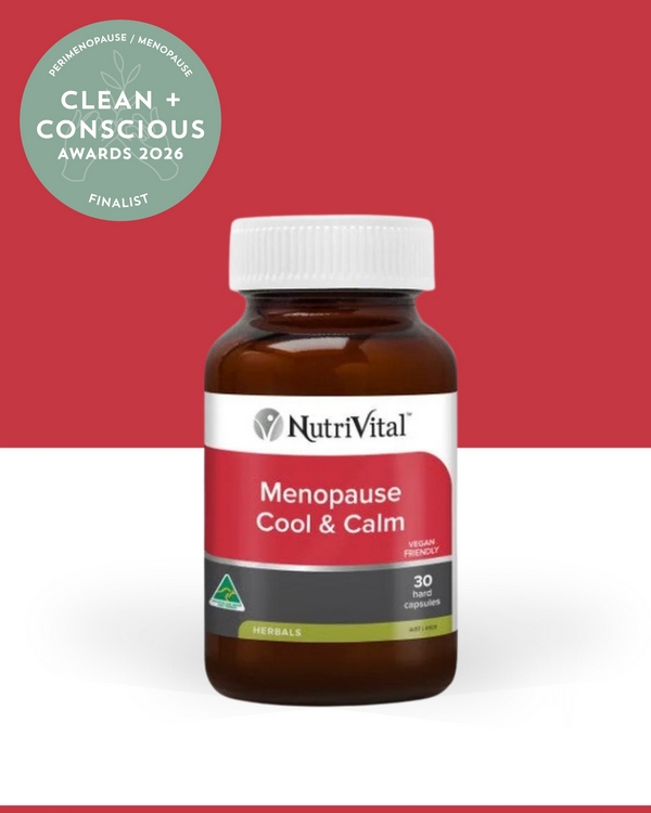 NutriVital Menopause Cool & Calm by Go Vita Australia – Finalist, Best Perimenopause / Menopause Nutrition, Clean + Conscious Awards 2026