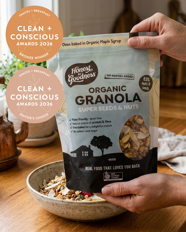 Organic Granola – Super Seeds & Nuts by Honest to Goodness – Bronze + Editor's Choice, Best Snacks + Breakfast, Clean + Conscious Awards 2026