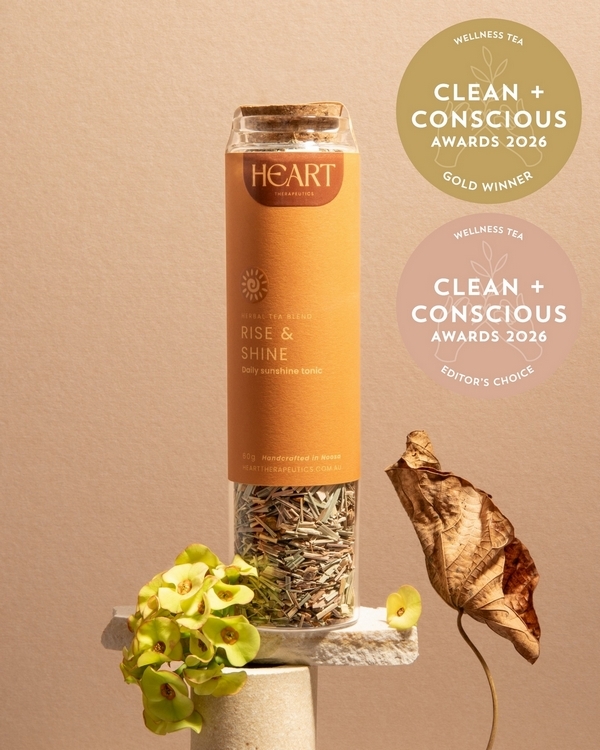 Rise and Shine by Heart Therapeutics – Gold + Editor's Choice, Best Wellness Tea, Clean + Conscious Awards 2026