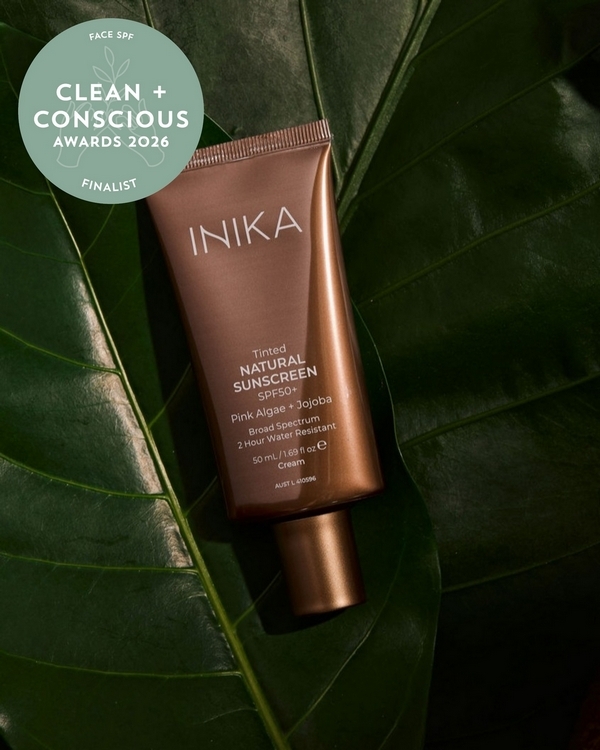 Tinted Natural Sunscreen SPF50+ by INIKA Organic – Finalist, Best Face Sunscreen / SPF, Clean + Conscious Awards 2026