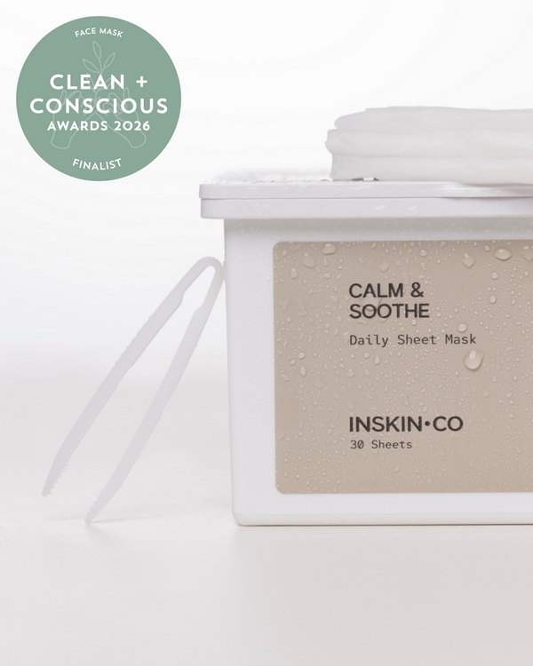 Daily Calm & Soothe Sheet Mask by INSKIN.CO – Finalist, Best Face Mask, Clean + Conscious Awards 2026